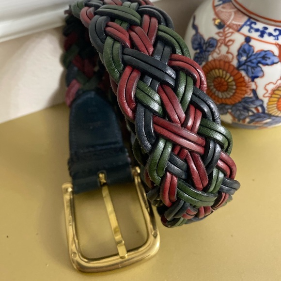 LANDS' END GENUINE BRAIDED LEATHER BELT - Picture 3 of 6